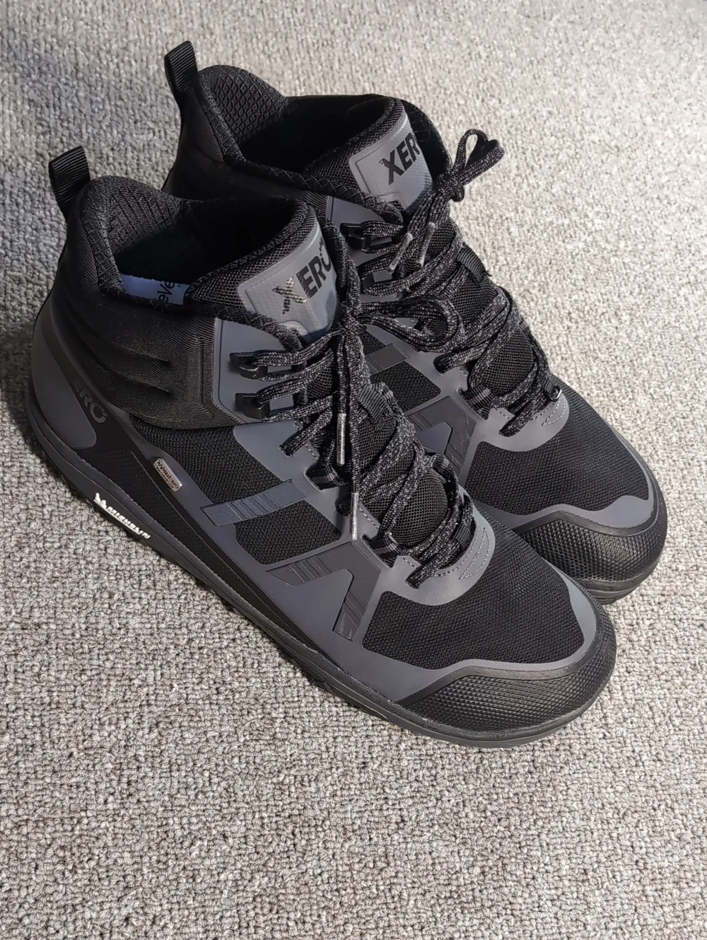Xero Scrambler II Mid Waterproof Hiking Boot/Shoe Size 11.5 Black/Gray Zero Drop